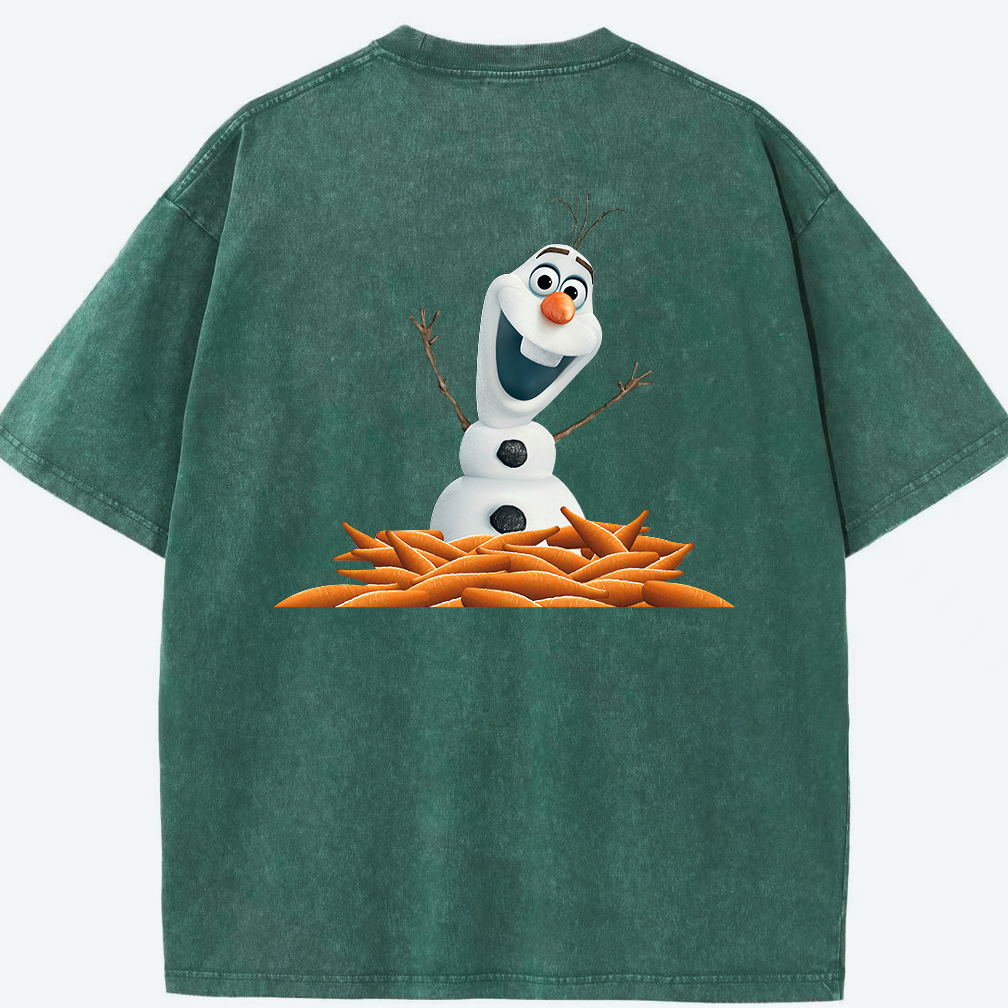 （画像用） アナと雪の女王 アンナ エルサ Frozen Anna Elsa 綿100% ヴィンテージ風 半袖Tシャツ（背面プリント）